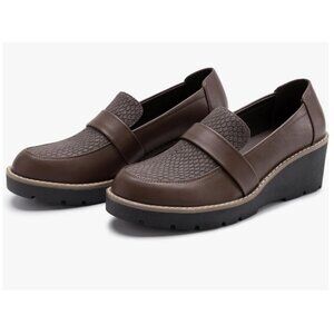 Athlefit Platform Penny Loafers Casual Comfort Slip on Business Work Dress 9.5